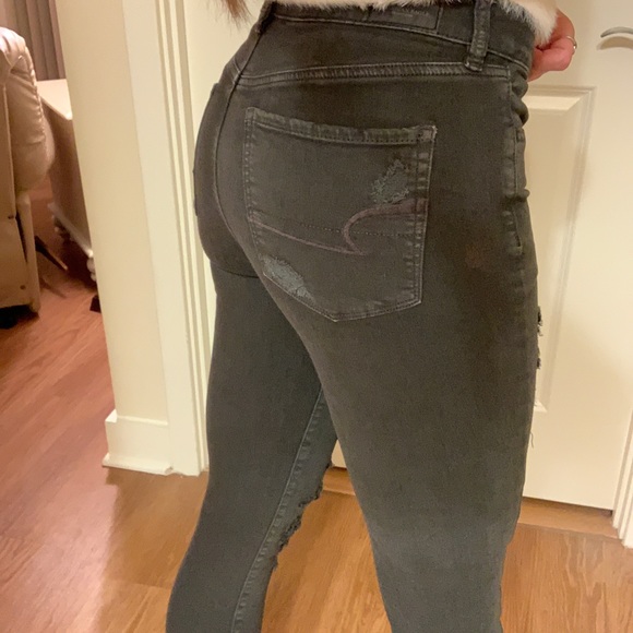 American Eagle Outfitters Denim - Dark Green AE Hi-Rise Jeggings